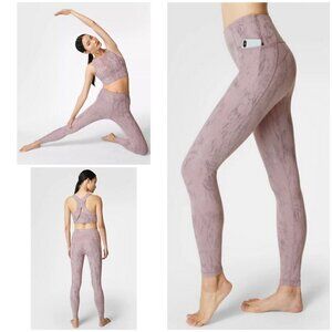 💕SWEATY BETTY💕 Super Soft Yoga Leggings ~ Pink Fusion Foil Print US 8 NWT